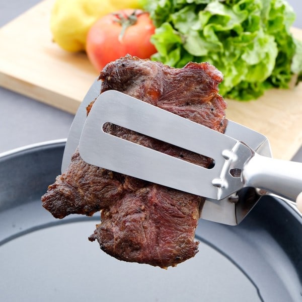 Rostfritt stål stekning spade klämma multifunktionell biff grill tång