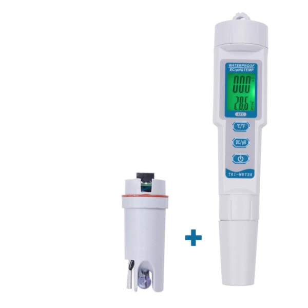 Tre-i-en Vand Kvalitet Tester Pen Baggrundsbelysning Digital Ph meter