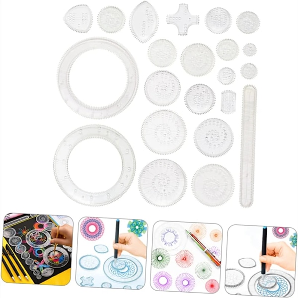 22 kpl Spirografi Vivain piirustus raaputus maalaus lelut