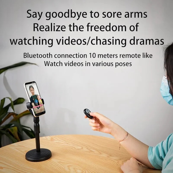 Bluetooth fjernbetjening til iPhone Xiaomi IOS Android telefon