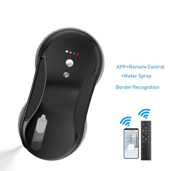 Fönster rengöring robot APP smart kontroll automatik vatten spray glas rengöring hög sug effekt dammsugare