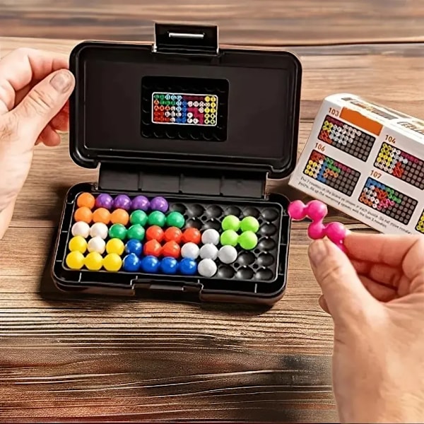 120 udfordringer IQ 3D puslespil brætspil klassisk pyramide plade perle logisk sind for børn pyramide perler montessori legetøj