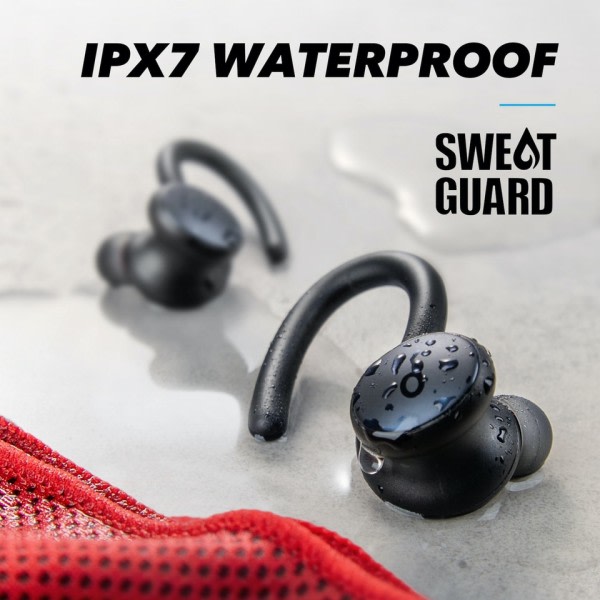 X10 Bluetooth 5.2 Hovedtelefoner Sports Roterende Øre kroge Dyb bas IPX7 Vandtætte Svedtætte Sport øretelefoner