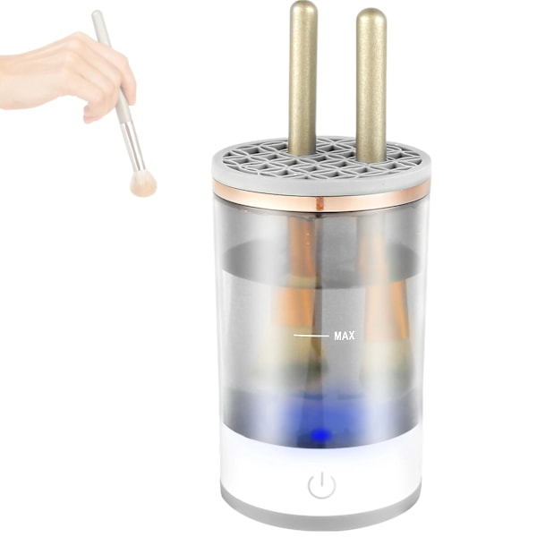 USB Elektrisk Sminke Brush Cleaner Portable 2 In 1 Sminke Børster Tørking Rack Lazy Cleaning Brush