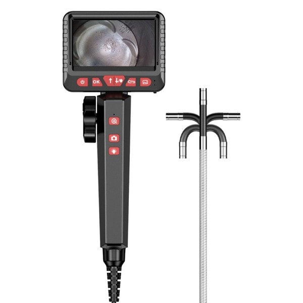 1080P Auto Reparation Borescope Endoscope Kamera til Bil 180 Degree Styring Inspection Kamera Med 8 LED