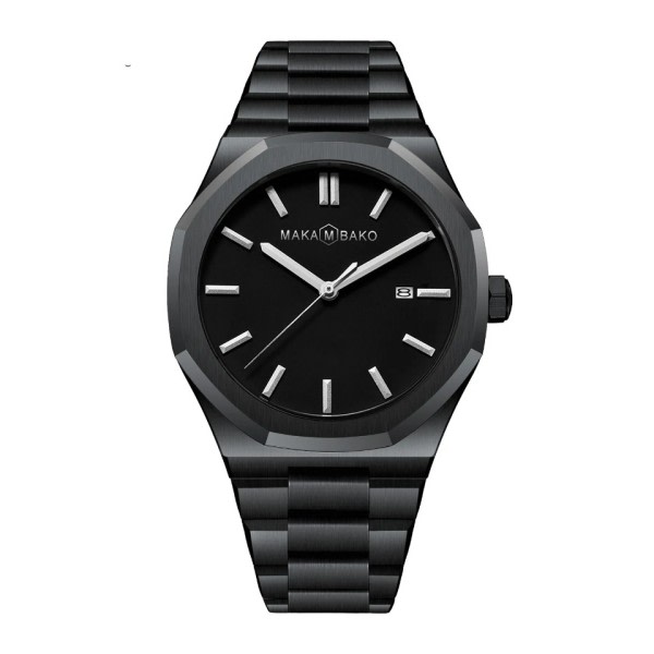 Rustfrit stål Herre armbåndsur Classic Business Vandproof Man Sort Ur Japan Movement Quartz Herre ure