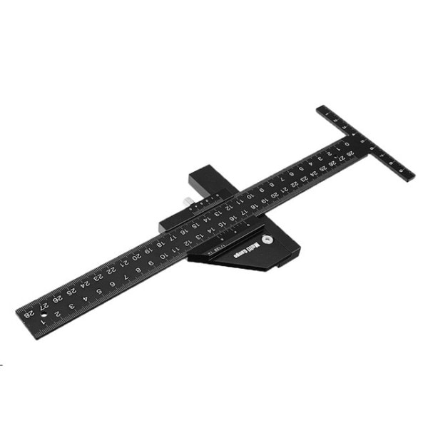 Multi Træbearbejdning Sliding Gauge Aluminium Legering Scribe Lineal Dybde Gauge T-Square Scribing Måle Værktøjer