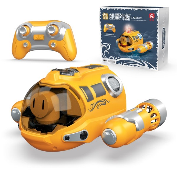 Fjärrkontroll Motorbåt Vattentät Spray Sim Pool Bad RC Ångbåt