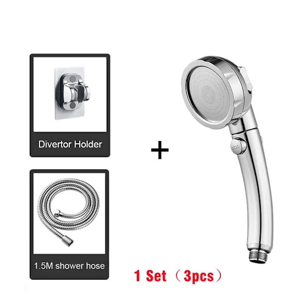 1Set Universal 3 Modes Justerbar Bad Duschhuvud