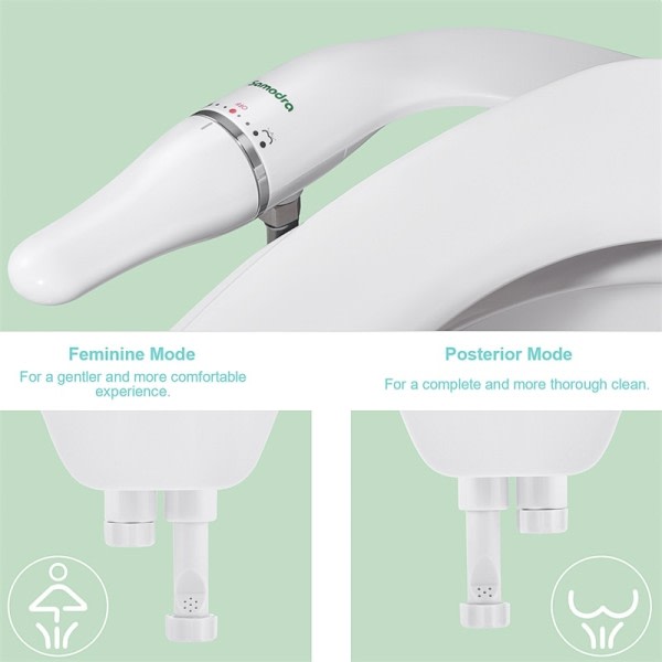 Toalett bidet ultraslankt bidet toalett sete feste med messing inntak justerbart vann trykk bad hygienisk dusj