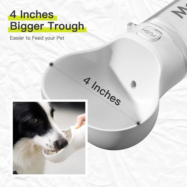Kat Hund Vand Flaske Foder Skål 2 i 1 Lækagesikker Bærbar Mode Kæledyr Drik Værktøj