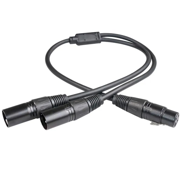50cm XLR jakaja kaapeli naaras kaksois uros Y-jakaja 3nasta tasapainotettu linja folio punottu suojattu