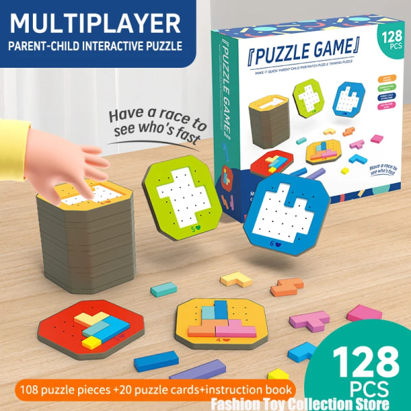 3D Creative Desktop Pussel Spel Tangram Math Leksaker