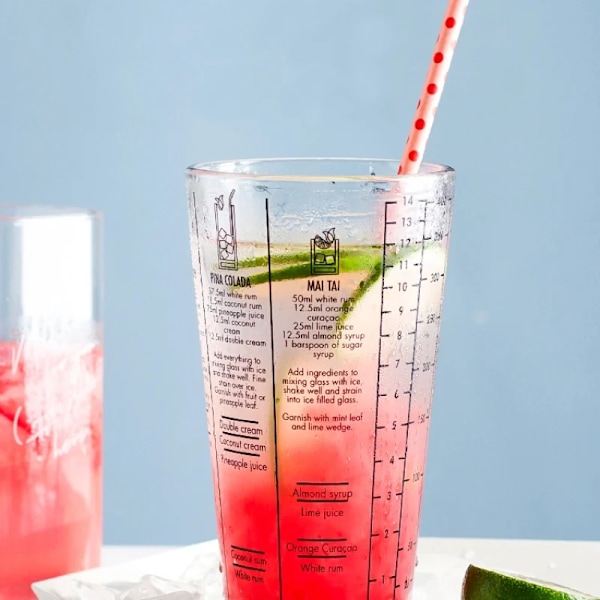 Cocktail Shaker 400ml Glas Transparent Kopp Mixing Vin Glas Party Bar Bartender Hand Cocktail Rostfritt Stål Bartender Verktyg