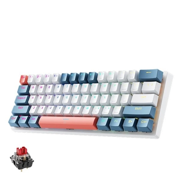 Mini Mekanisk Tastatur 60% Form Factor 61Keys Gaming Keyboard