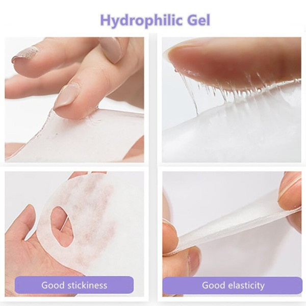 5st- V-formad gel ansikte lyftande mask öron krok dubbel haka bandage V form fuktgivande