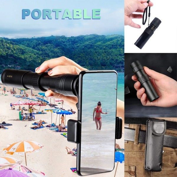 10-300X Zoom HD Kannettava Vahva Kiikarit Pitkä kantama Ammattimainen Spyglass Monocular teleskooppi