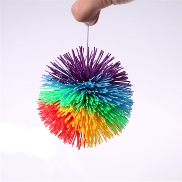 1st  Rainbow Fingertoppar Sensorisk Bouncy Ball Stringy Balls Great Sensory Fidget Toys
