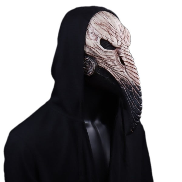 Steampunk Pest Doctor Maske Cosplay Lang Næse Fugl Næb Latex Masker Halloween Fest kostume rekvisitter