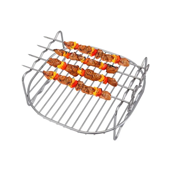 Bakning plåt spett luft fritös rostfritt stål hållare grill ställ dubbeldäck hem