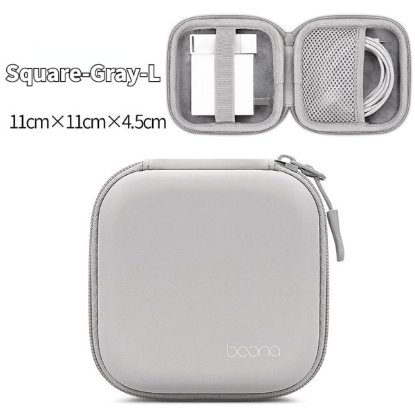 Bærbar Mini Hard Shell Digital Gadgets Oppbevaring Veske Kunstig Skinn Øretelefoner lader veske Data kabel U Disk organizer