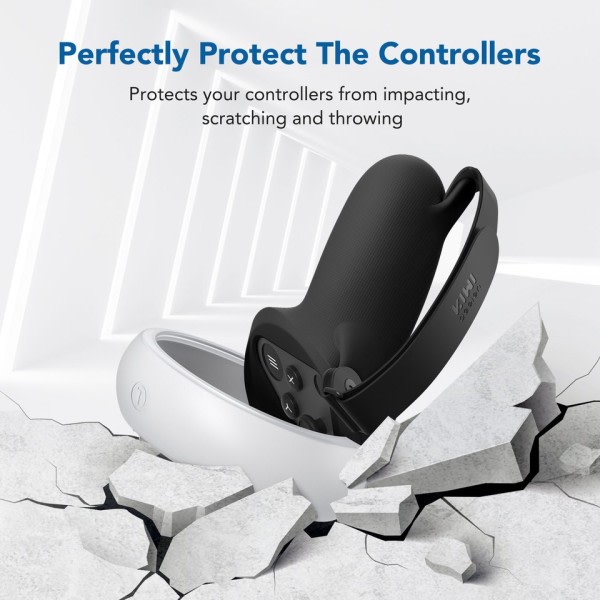 Anti-Trow Touch Controller Grip Deksel For Oculus Quest 2 Med Silicon Beskyttende Ring Deksel VR Tilbehør
