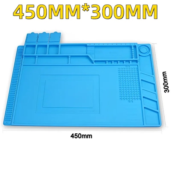 Reparation Pad Isolering Varmebestandig Loddestation Silicon Lodning Mat Arbejdspude Skrivebord Platform til Lodning Station