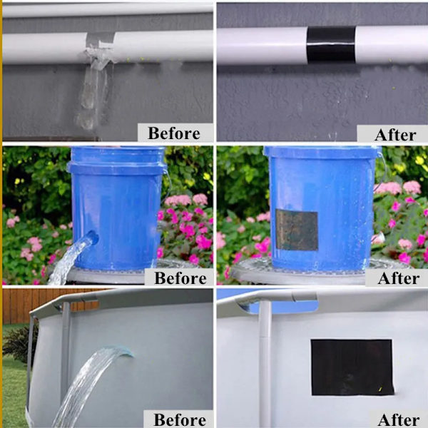 Super Strong Vanntett Tape Ytelse Selv Fix Tape Fiberfix Adhesive Stop Leaks Seal Repair Tape
