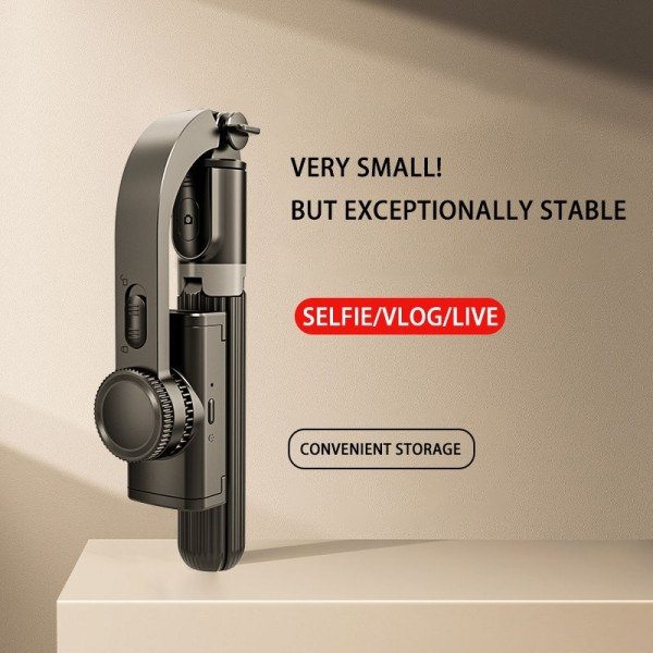 Gimbal Håndholdt Auto Anti-shake Stabilisator Rejser 360° Roterende AR Intelligent Følgende Bracket