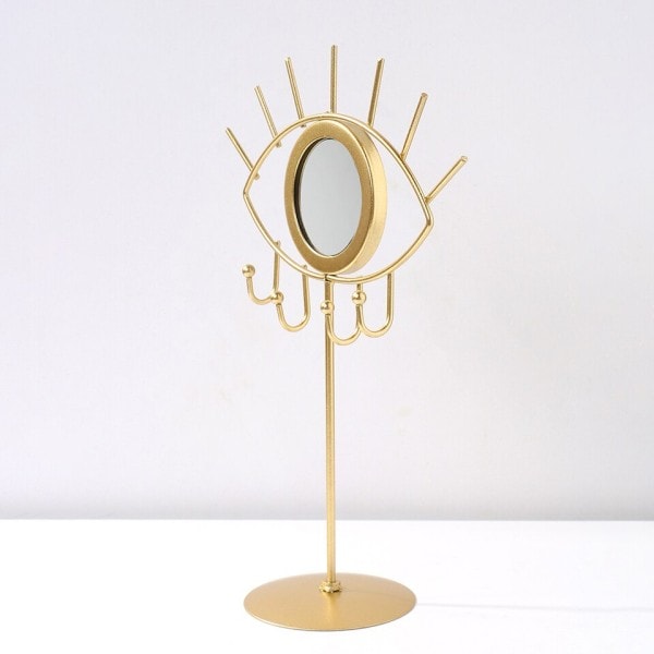 Guld øje bord spejl  makeup spejle boho bolig indretning stue værelse pynt soveværelse kosmetik påklædning bordplade