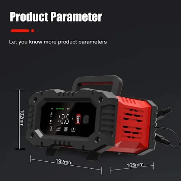 20A Bil Motorcykel Batteri Oplader 24V Smart Oplader