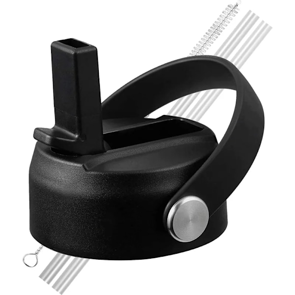 Lokk med halm Flex halm lokk passer for hydro kolbe sport vann flaske