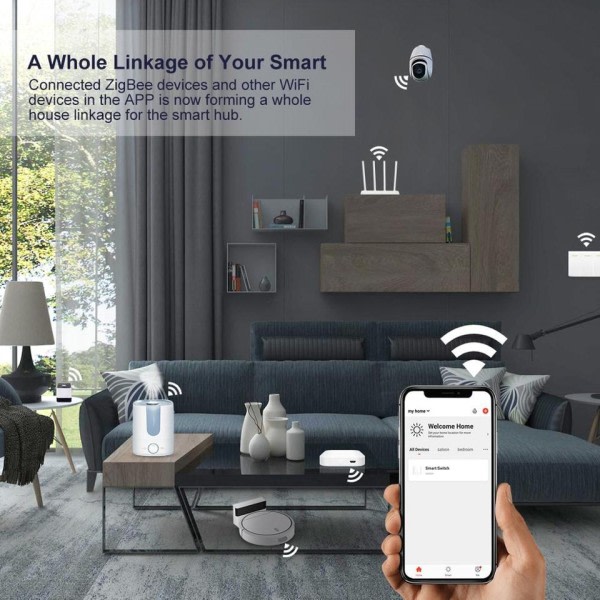 Trådlös Smart Hub Smart Life App Fjärr Kontroll