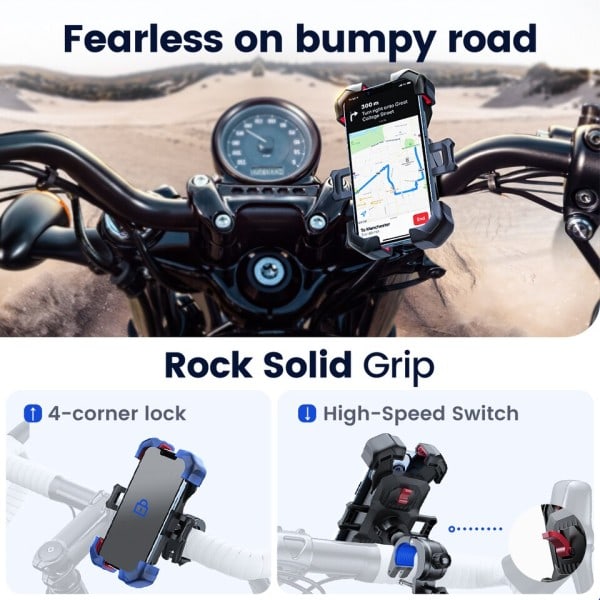 360° View Universal Sykkel Telefon Holder Sykkel Telefon holder for 4,7-7 tommers Mobil Telefon Stativ