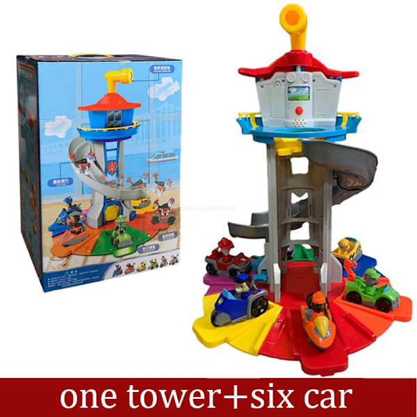 Paw Patrol Tower Rescue Buss Command Senter Patrulla Canina Med hunder biler valp patrulje action figurer modell leker