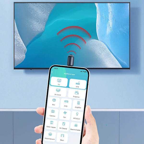 Type C Smartphone fjernbetjening infrarød sender Smart home kontrol adapter