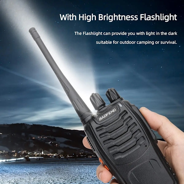 2 pieces  Walkie Talkie UHF 400 470MHz 888s Long Range To Way Skinke Radios Transceiver for Jakt Hotell