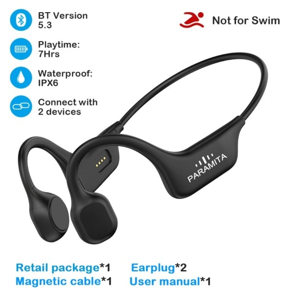 Real Bone Conduction Hörlurar Bluetooth Trådlösa Hörlurar