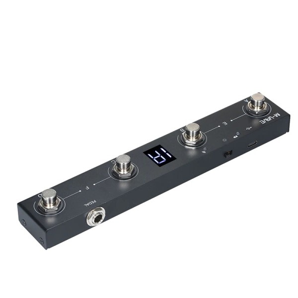 BT trådløs MIDI kontroller oppladbar 4 knapper bærbar MIDI fotkontroller