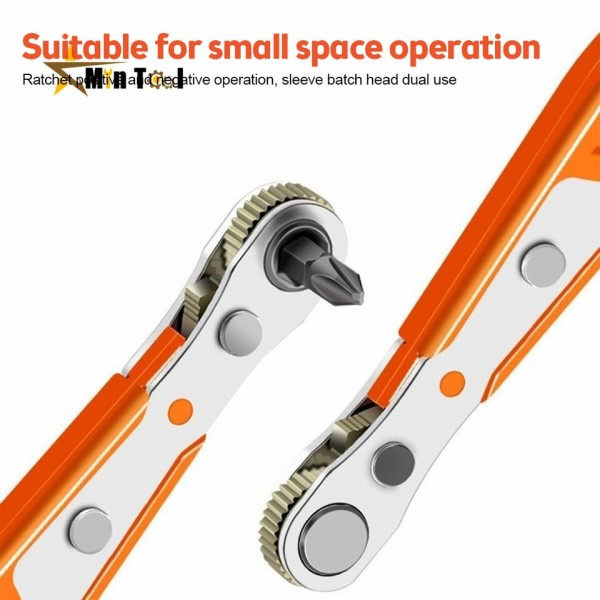 Spärrnyckel skiftnyckel 10 st drivning skruvmejsel bit 1/4inch mini snabbfrigöring sockel verktyg reparation hand verktyg