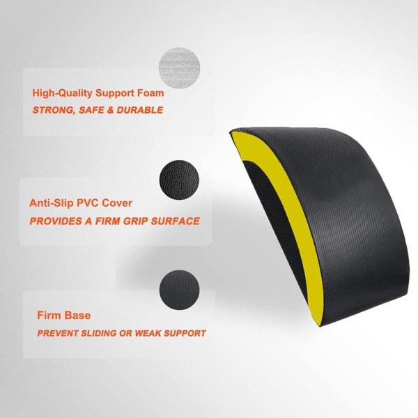 Vikbar Supin Bräde AB Träningsmatta med Svanskot Protector Sit Up Pad Buk Core Trainer Matta