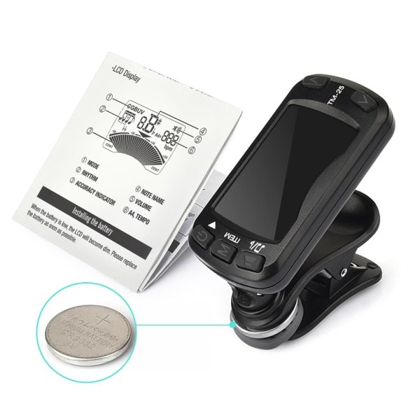 Klipp på tuner gitar tuner metronom 3 in 1 tuner metronom elektrisk ukulele tuner