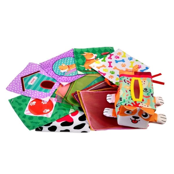 Baby vev boks baby sensoriske  leker myke montessori sensoriske leker for babyer trekk aktiviteter leker