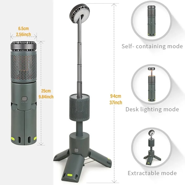 LED Utomhus Camping Lantern UBS Uppladdningsbar Justerbar Färg Temperatur Utomhus Portabel Lantern