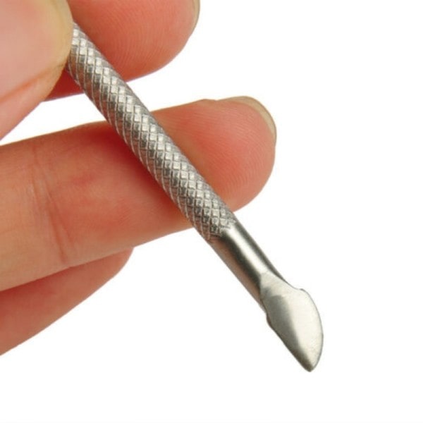 Double Ended Cuticle Pushers Remover Rostfritt Stål Nagellack Scraper Cleaner Nail Art