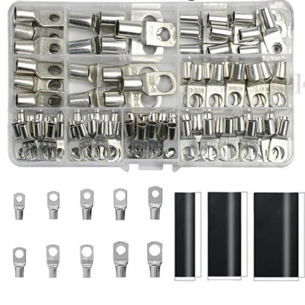 240 stykker Ring Terminal Kabel Sko Tindne Kobber Lug Wire øje stik