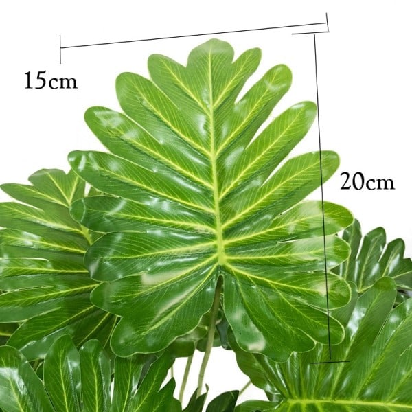 Gaffel Large Konstgjorda Växter Monstera Plast Tropical Palm Tree Gren Fake Coconut Tree