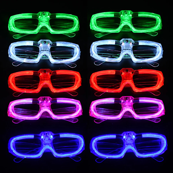 50 stykker LED briller Blinkende Light Up Fest Solbrille Glow In The Dark For Børn Voksne Fest Fødselsdag Bryllup Supply