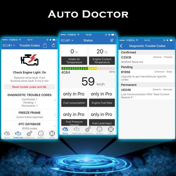 Bluetooth 5.0 OBD2 Scanner ELM 327 V1 5 OBDII Auto Bil Diagnostik Værktøjer