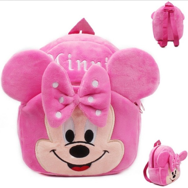 Söt Plysch Tecknad Mini Rosa Minnie Mouse Micky ryggsäck